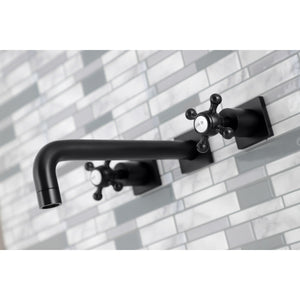 Metropolitan KS6020BX Two-Handle 3-Hole Wall Mount Roman Tub Faucet, Matte Black