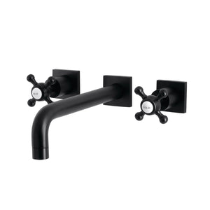Metropolitan KS6020BX Two-Handle 3-Hole Wall Mount Roman Tub Faucet, Matte Black