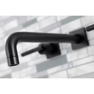 Kaiser KS6020CKL Two-Handle 3-Hole Wall Mount Roman Tub Faucet, Matte Black