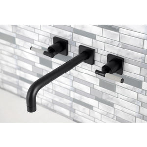 Kaiser KS6020CKL Two-Handle 3-Hole Wall Mount Roman Tub Faucet, Matte Black