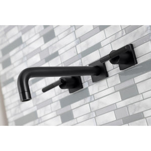 Kaiser KS6020CKL Two-Handle 3-Hole Wall Mount Roman Tub Faucet, Matte Black