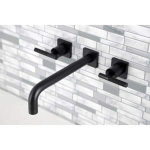Kaiser KS6020CKL Two-Handle 3-Hole Wall Mount Roman Tub Faucet, Matte Black