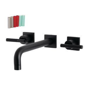 Kaiser KS6020CKL Two-Handle 3-Hole Wall Mount Roman Tub Faucet, Matte Black