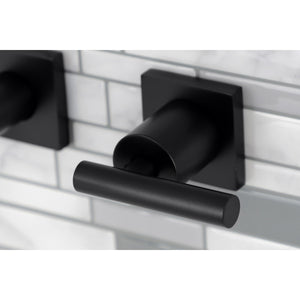Manhattan KS6020CML Two-Handle 3-Hole Wall Mount Roman Tub Faucet, Matte Black