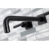 Manhattan KS6020CML Two-Handle 3-Hole Wall Mount Roman Tub Faucet, Matte Black