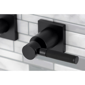 Kaiser KS6020DKL Two-Handle 3-Hole Wall Mount Roman Tub Faucet, Matte Black