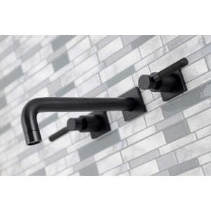 Kaiser KS6020DKL Two-Handle 3-Hole Wall Mount Roman Tub Faucet, Matte Black