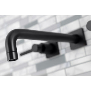 Concord KS6020DL Two-Handle 3-Hole Wall Mount Roman Tub Faucet, Matte Black
