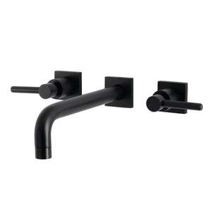 Concord KS6020DL Two-Handle 3-Hole Wall Mount Roman Tub Faucet, Matte Black