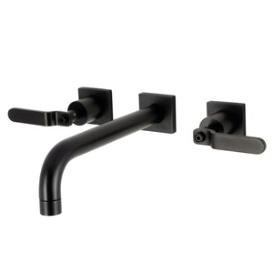 Whitaker KS6020KL Two-Handle 3-Hole Wall Mount Roman Tub Faucet, Matte Black