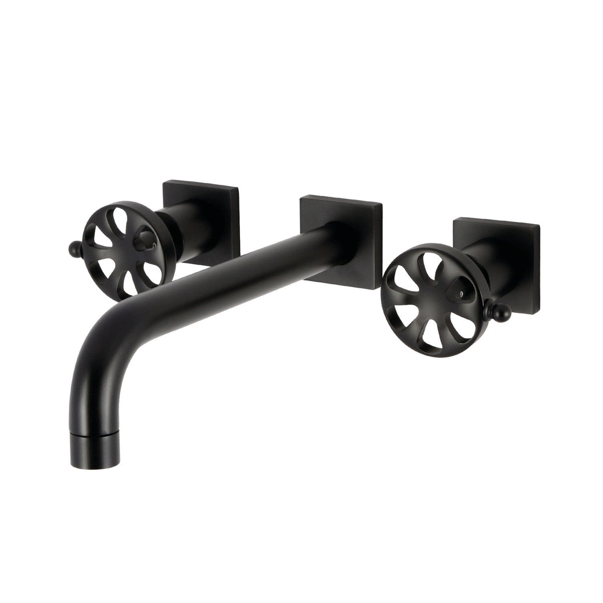 Belknap KS6020RX Two-Handle 3-Hole Wall Mount Roman Tub Faucet, Matte Black