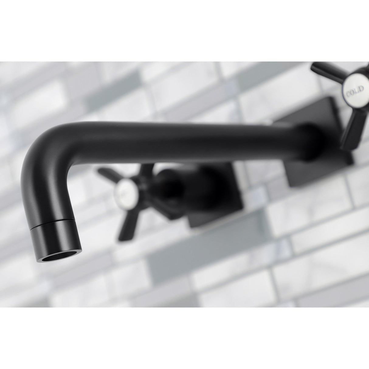 Millennium KS6020ZX Two-Handle 3-Hole Wall Mount Roman Tub Faucet, Matte Black