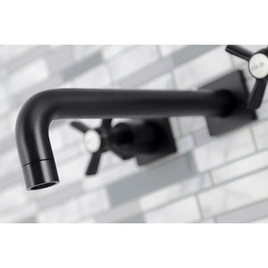 Millennium KS6020ZX Two-Handle 3-Hole Wall Mount Roman Tub Faucet, Matte Black
