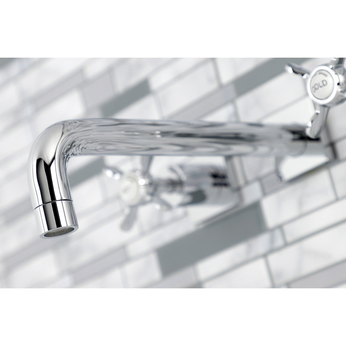 Essex KS6021BEX Two-Handle 3-Hole Wall Mount Roman Tub Faucet, Polished Chrome
