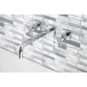 Metropolitan KS6021BX Two-Handle 3-Hole Wall Mount Roman Tub Faucet, Polished Chrome