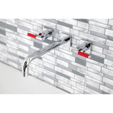 Kaiser KS6021CKL Two-Handle 3-Hole Wall Mount Roman Tub Faucet, Polished Chrome