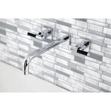 Kaiser KS6021CKL Two-Handle 3-Hole Wall Mount Roman Tub Faucet, Polished Chrome