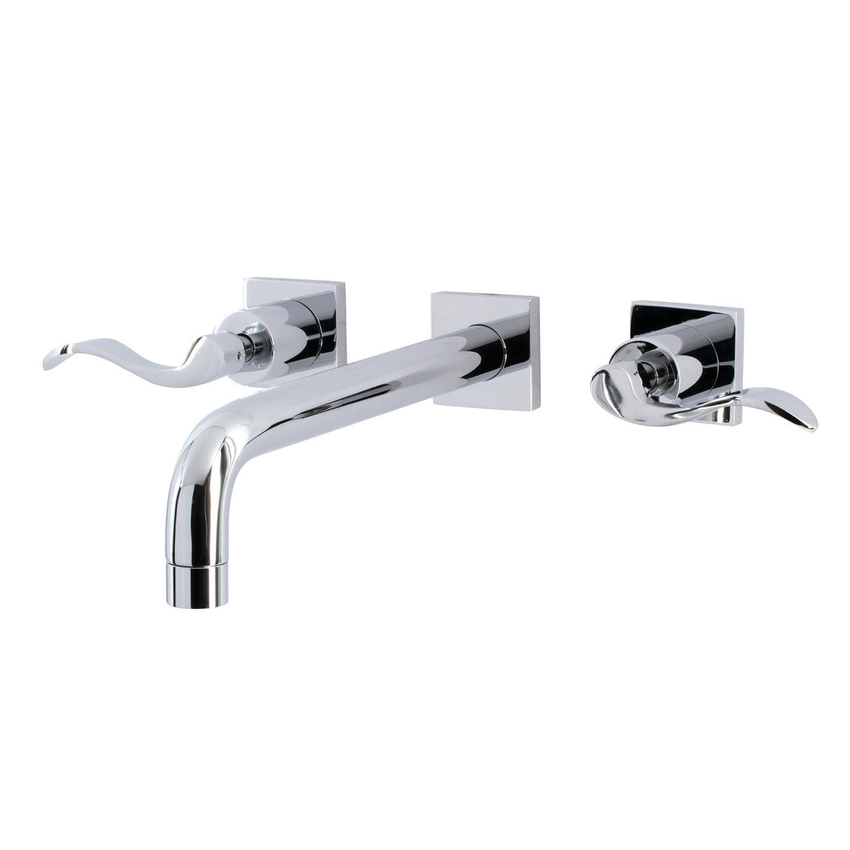 NuWave KS6021DFL Two-Handle 3-Hole Wall Mount Roman Tub Faucet, Polished Chrome