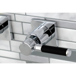 Kaiser KS6021DKL Two-Handle 3-Hole Wall Mount Roman Tub Faucet, Polished Chrome