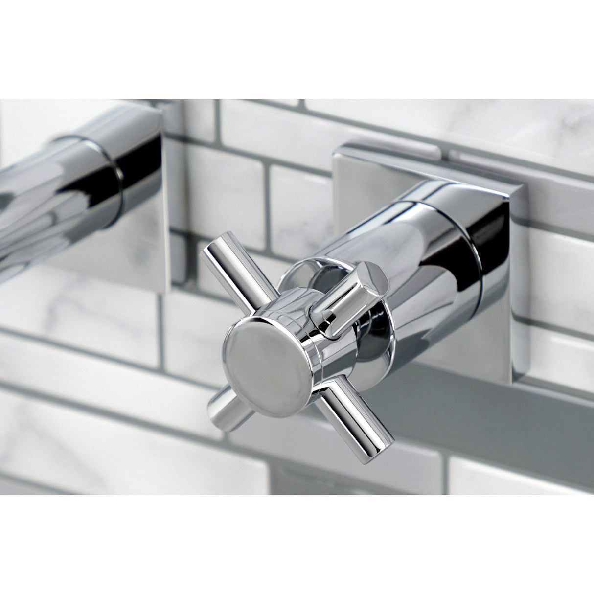 Concord KS6021DX Two-Handle 3-Hole Wall Mount Roman Tub Faucet, Polished Chrome