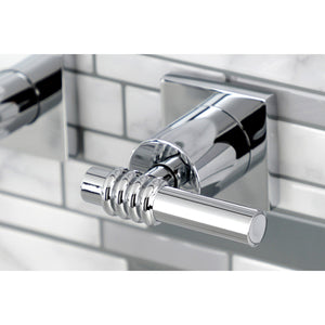 Milano KS6021ML Two-Handle 3-Hole Wall Mount Roman Tub Faucet, Polished Chrome