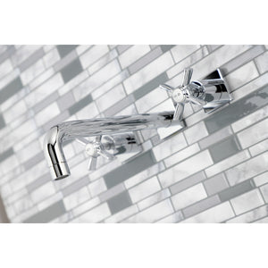 Millennium KS6021ZX Two-Handle 3-Hole Wall Mount Roman Tub Faucet, Polished Chrome