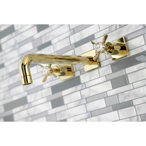 Essex KS6022BEX Two-Handle 3-Hole Wall Mount Roman Tub Faucet, Polished Brass