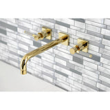 Kaiser KS6022DKL Two-Handle 3-Hole Wall Mount Roman Tub Faucet, Polished Brass