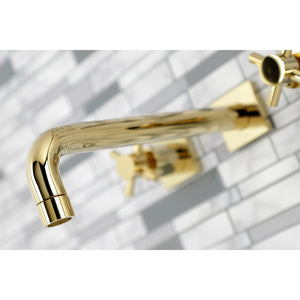 Concord KS6022DX Two-Handle 3-Hole Wall Mount Roman Tub Faucet, Polished Brass