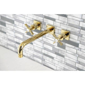 Millennium KS6022ZX Two-Handle 3-Hole Wall Mount Roman Tub Faucet, Polished Brass