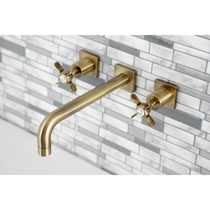 Essex KS6023BEX Two-Handle 3-Hole Wall Mount Roman Tub Faucet, Antique Brass