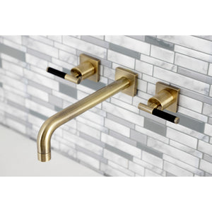 Kaiser KS6023CKL Two-Handle 3-Hole Wall Mount Roman Tub Faucet, Antique Brass