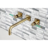 Kaiser KS6023DKL Two-Handle 3-Hole Wall Mount Roman Tub Faucet, Antique Brass