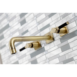 Kaiser KS6023DKL Two-Handle 3-Hole Wall Mount Roman Tub Faucet, Antique Brass