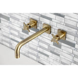 Concord KS6023DX Two-Handle 3-Hole Wall Mount Roman Tub Faucet, Antique Brass