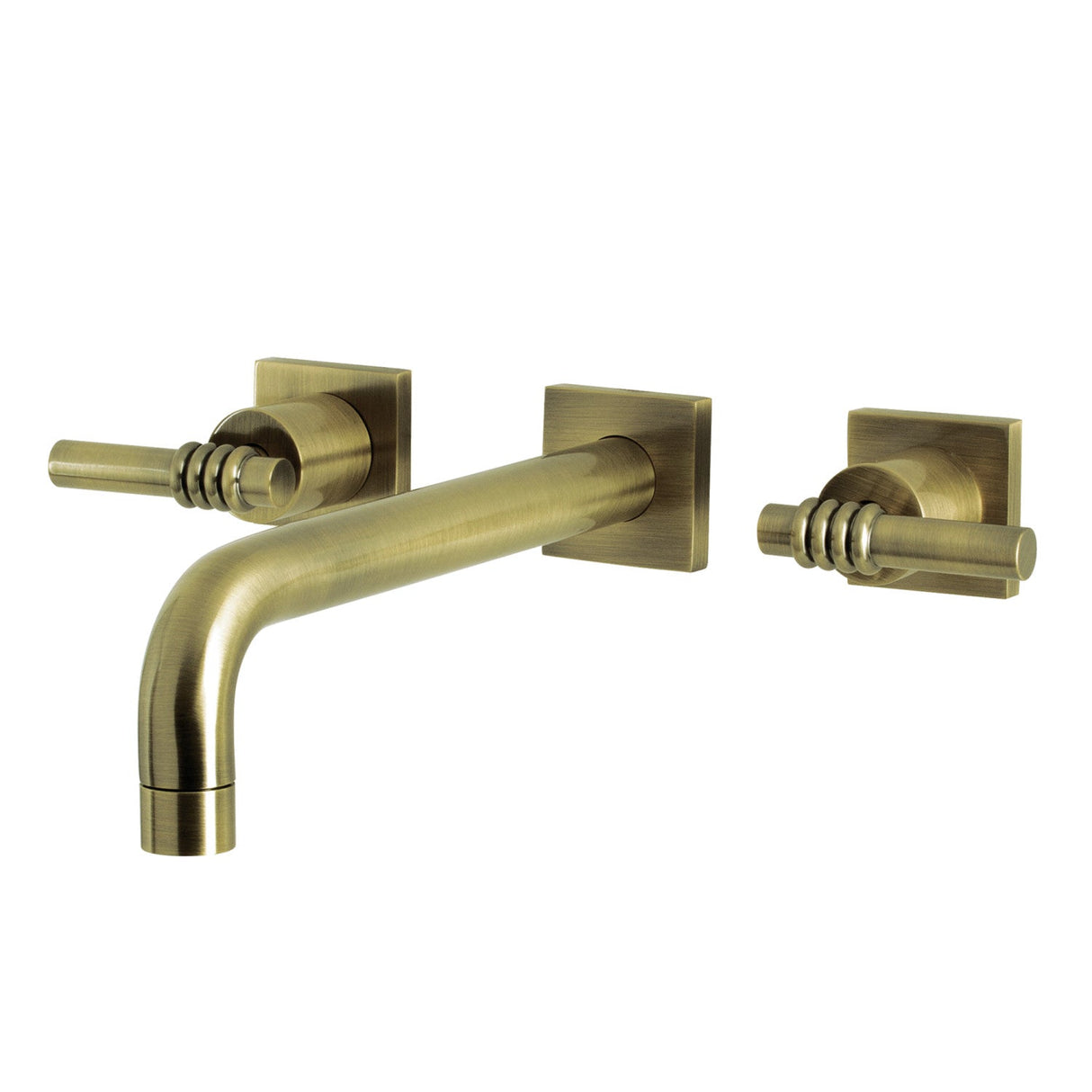 Milano KS6023ML Two-Handle 3-Hole Wall Mount Roman Tub Faucet, Antique Brass