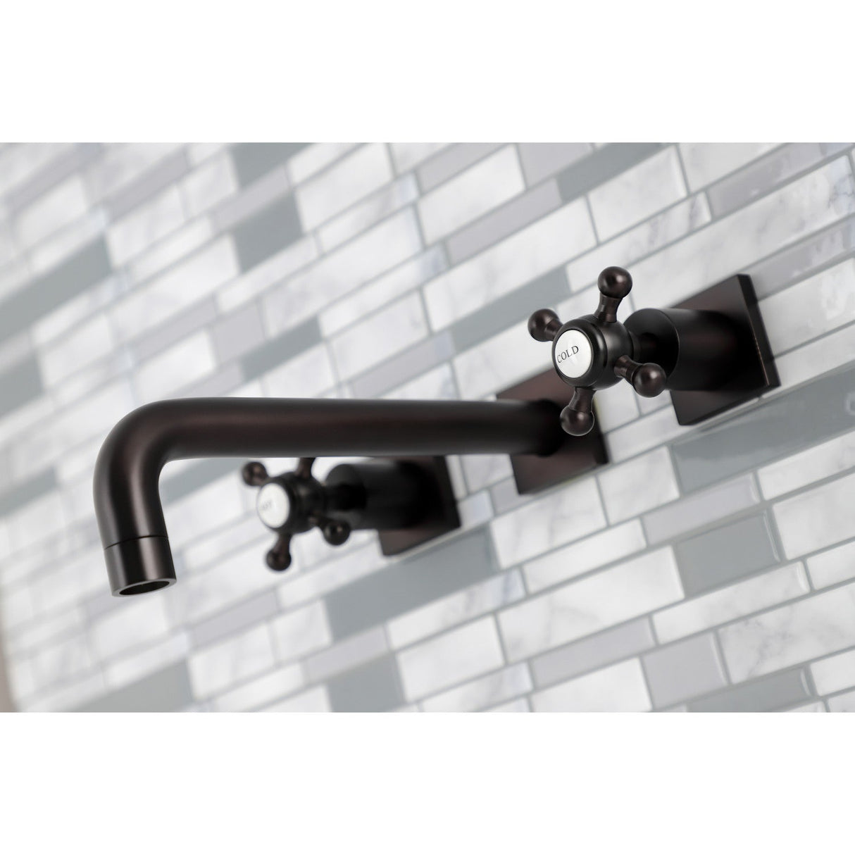 Metropolitan KS6025BX Two-Handle 3-Hole Wall Mount Roman Tub Faucet, Oil Rubbed Bronze
