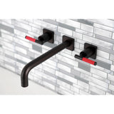 Kaiser KS6025CKL Two-Handle 3-Hole Wall Mount Roman Tub Faucet, Oil Rubbed Bronze