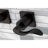 NuWave KS6025DFL Two-Handle 3-Hole Wall Mount Roman Tub Faucet, Oil Rubbed Bronze