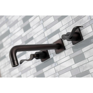 NuWave KS6025DFL Two-Handle 3-Hole Wall Mount Roman Tub Faucet, Oil Rubbed Bronze