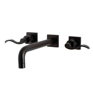 NuWave KS6025DFL Two-Handle 3-Hole Wall Mount Roman Tub Faucet, Oil Rubbed Bronze