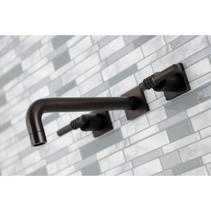 Milano KS6025ML Two-Handle 3-Hole Wall Mount Roman Tub Faucet, Oil Rubbed Bronze