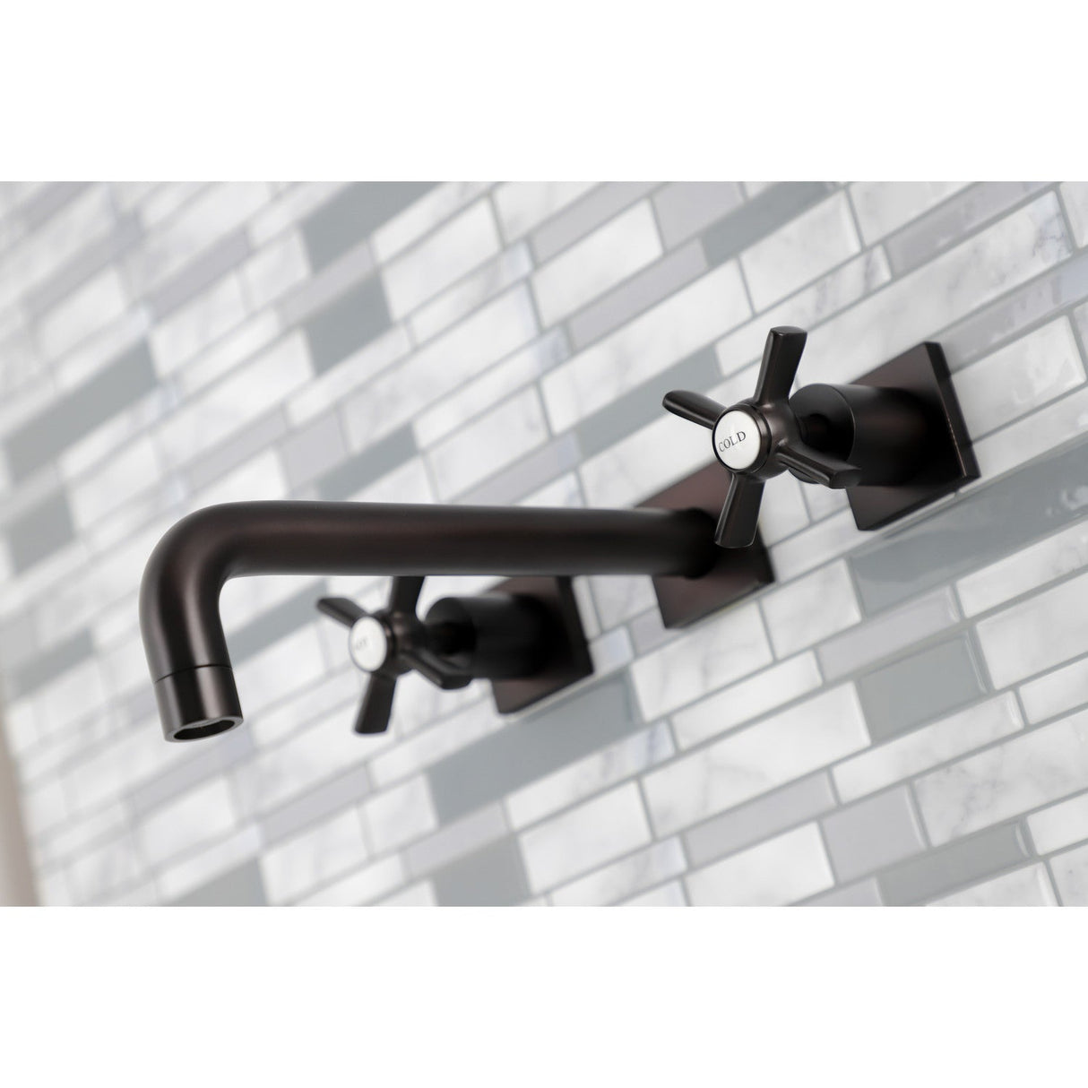 Millennium KS6025ZX Two-Handle 3-Hole Wall Mount Roman Tub Faucet, Oil Rubbed Bronze
