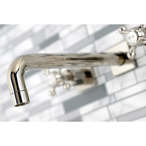 Metropolitan KS6026BX Two-Handle 3-Hole Wall Mount Roman Tub Faucet, Polished Nickel