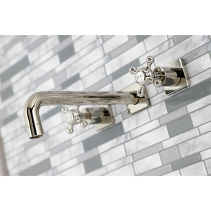 Metropolitan KS6026BX Two-Handle 3-Hole Wall Mount Roman Tub Faucet, Polished Nickel