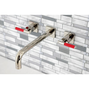 Kaiser KS6026CKL Two-Handle 3-Hole Wall Mount Roman Tub Faucet, Polished Nickel