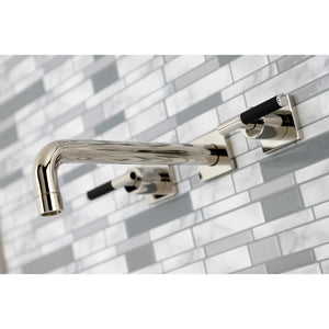 Kaiser KS6026CKL Two-Handle 3-Hole Wall Mount Roman Tub Faucet, Polished Nickel