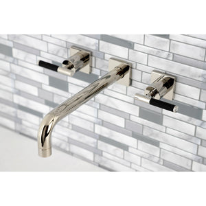 Kaiser KS6026CKL Two-Handle 3-Hole Wall Mount Roman Tub Faucet, Polished Nickel