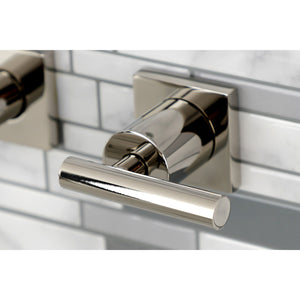 Manhattan KS6026CML Two-Handle 3-Hole Wall Mount Roman Tub Faucet, Polished Nickel