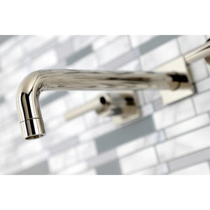 Manhattan KS6026CML Two-Handle 3-Hole Wall Mount Roman Tub Faucet, Polished Nickel
